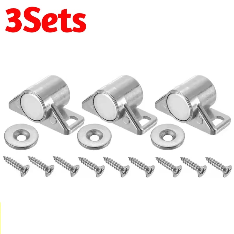Magnetic Cabinet Door Latches With Screws Strong Alloy Drawer Catch For Secure Closures 7