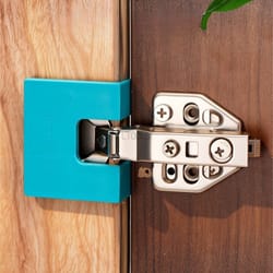 magnetic hinge positioning plate for quick cabinet door installation