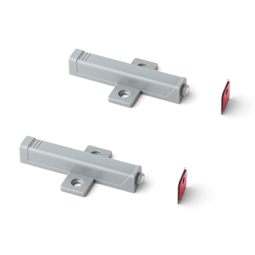 Gray Magnetic Catch Push to Open Cabinet Latch for Kitchen Doors and Drawers