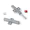 Gray Magnetic Catch Push to Open Cabinet Latch for Kitchen Doors and Drawers