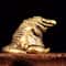 Vintage Brass Crocodile Figurine Mini Desktop Decor 3