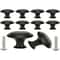 Matte Black Cabinet Knobs Round Drawer Pulls 1