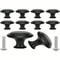 Matte Black Cabinet Knobs Round Drawer Pulls 1