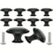 Matte Black Cabinet Knobs Round Drawer Pulls 5