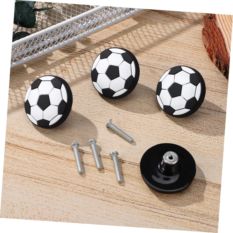 Soccer Ball Drawer Knobs Soft Rubber Kids Cabinet Handles 1