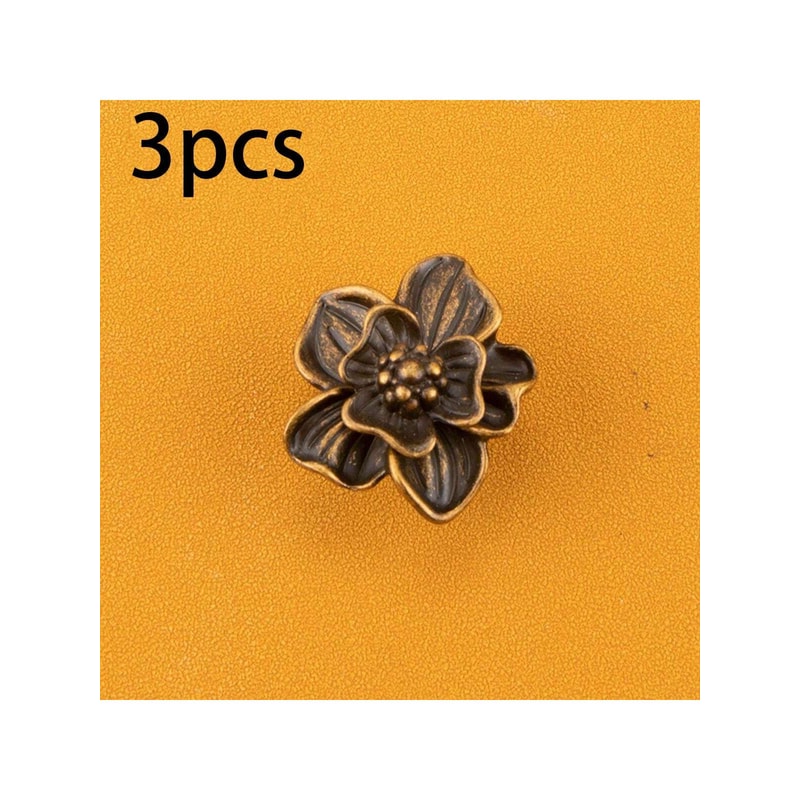 Golden Flower Cabinet Knobs Petal Drawer Pulls For Dressers And Wardrobes 9