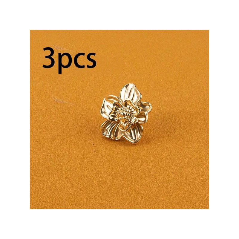 Golden Flower Cabinet Knobs Petal Drawer Pulls For Dressers And Wardrobes 10