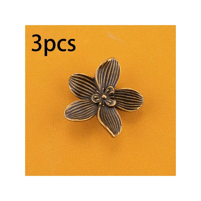 Golden Flower Cabinet Knobs Petal Drawer Pulls For Dressers And Wardrobes 7