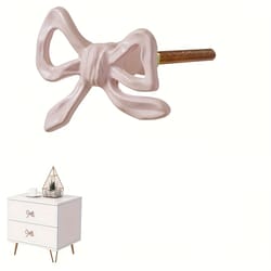 pink bow metal drawer knobs for cabinets and dressers