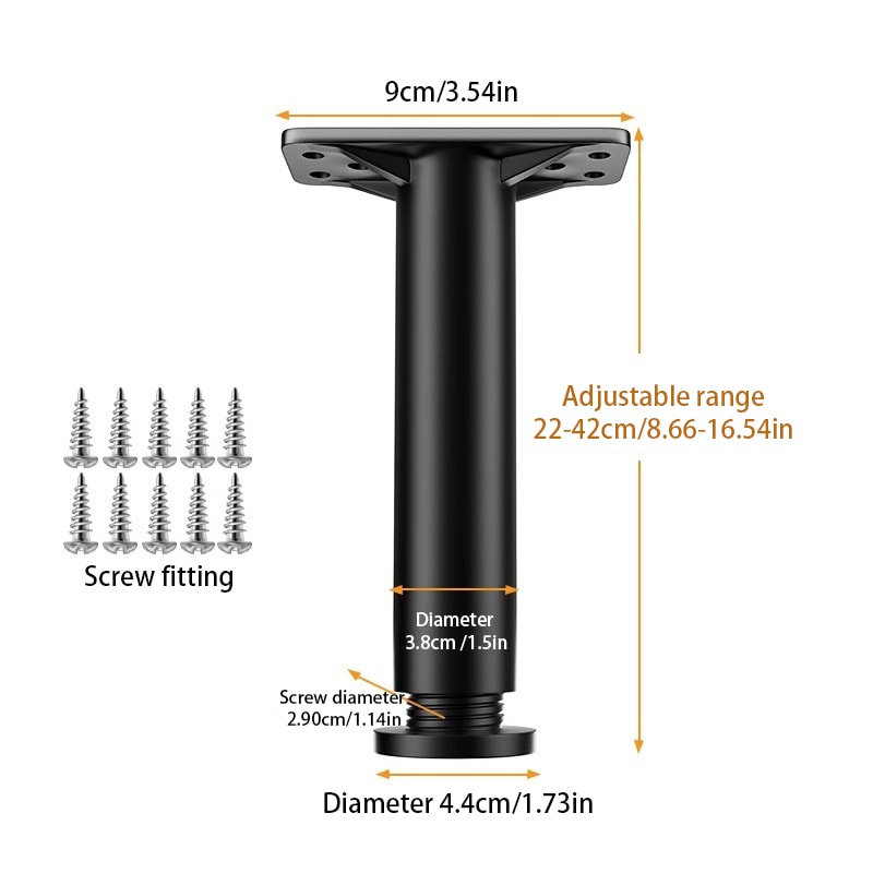 Adjustable Bed Support Leg For Bed Frames Sofas And Furniture 8