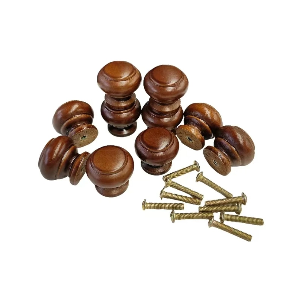 Round Wooden Cabinet Knobs for Drawers Cupboards and Dressers