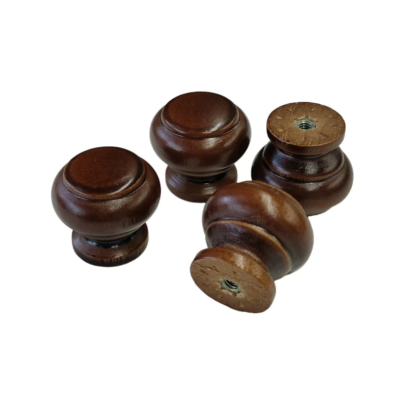 Round Wooden Cabinet Knobs for Drawers Cupboards and Dressers