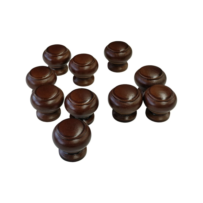 Round Wooden Cabinet Knobs for Drawers Cupboards and Dressers