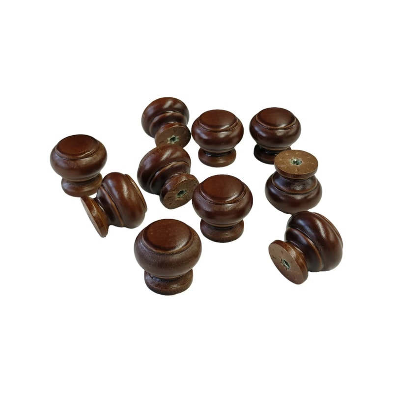 Round Wooden Cabinet Knobs for Drawers Cupboards and Dressers