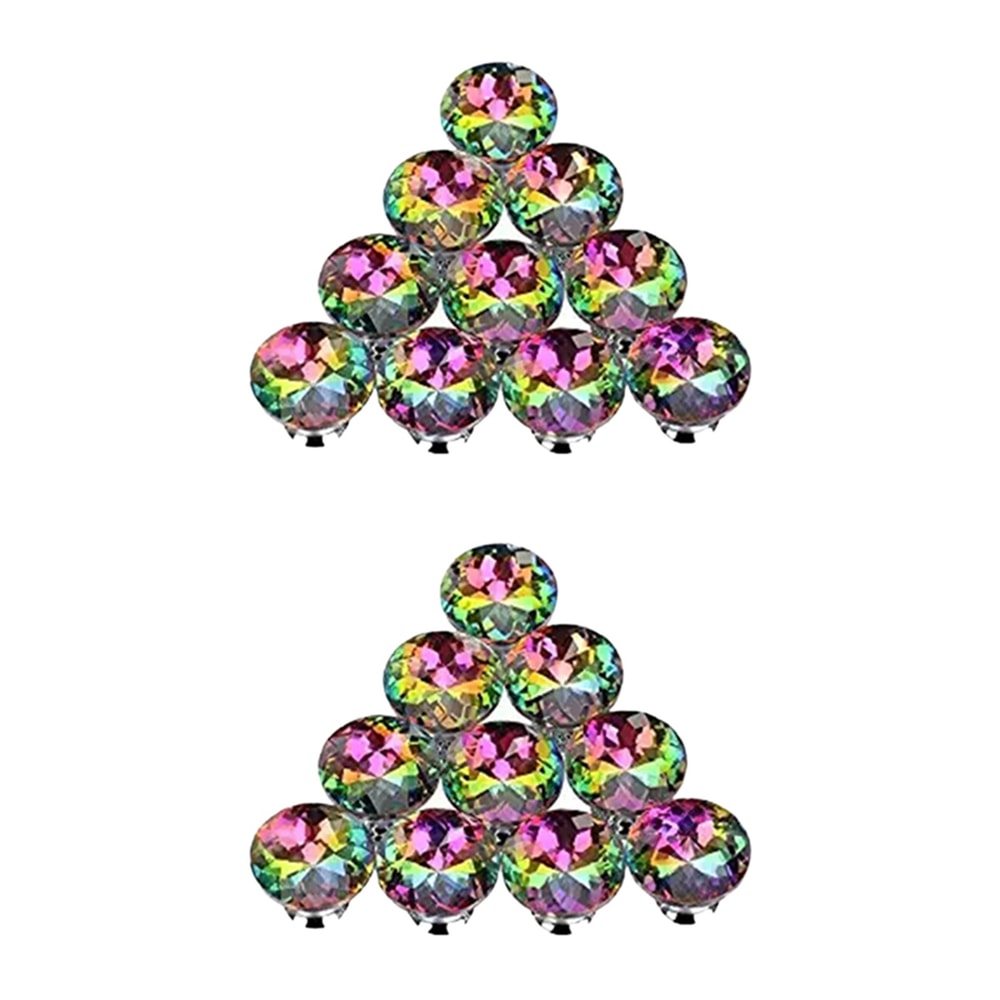 Colorful Crystal Cabinet Knobs Pack Glass Drawer Pulls