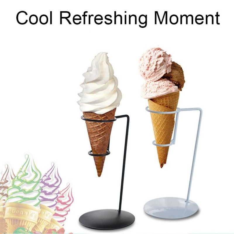 Iron Ice Cream Cone Holder Display Rack For Desserts And Parties 0