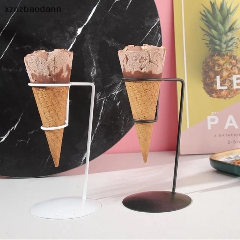 Iron Ice Cream Cone Holder Display Rack For Desserts And Parties 3
