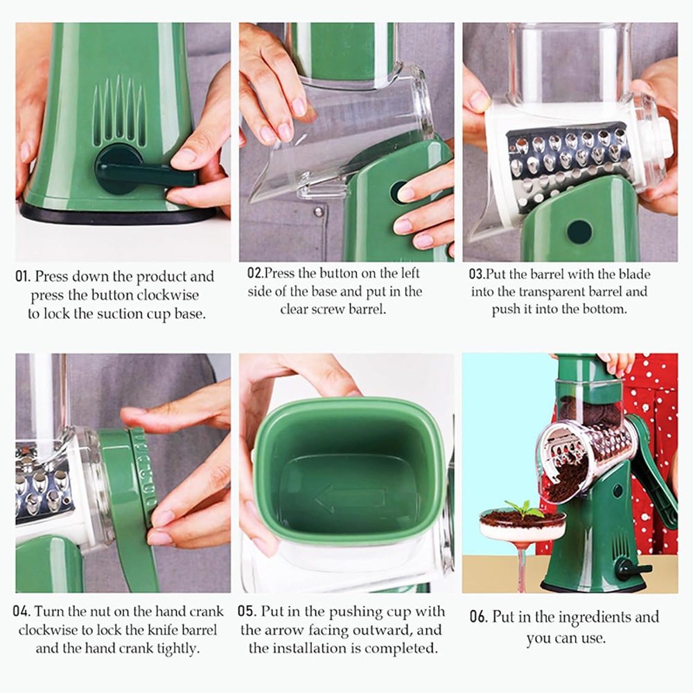 Rotary Cheese Grater And Vegetable Slicer 3