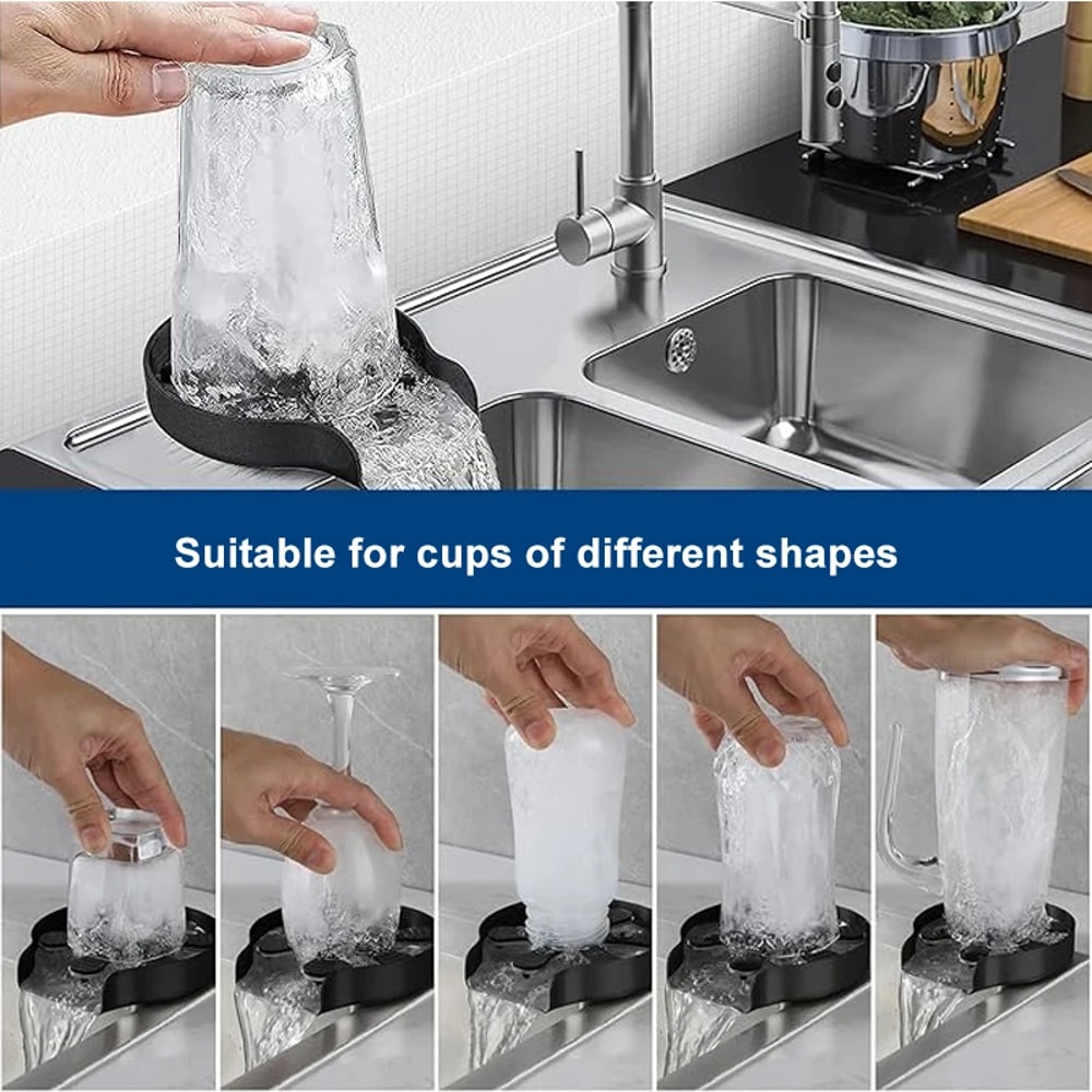 High Pressure Glass Rinser Cup Washer For Kitchen Sink 2