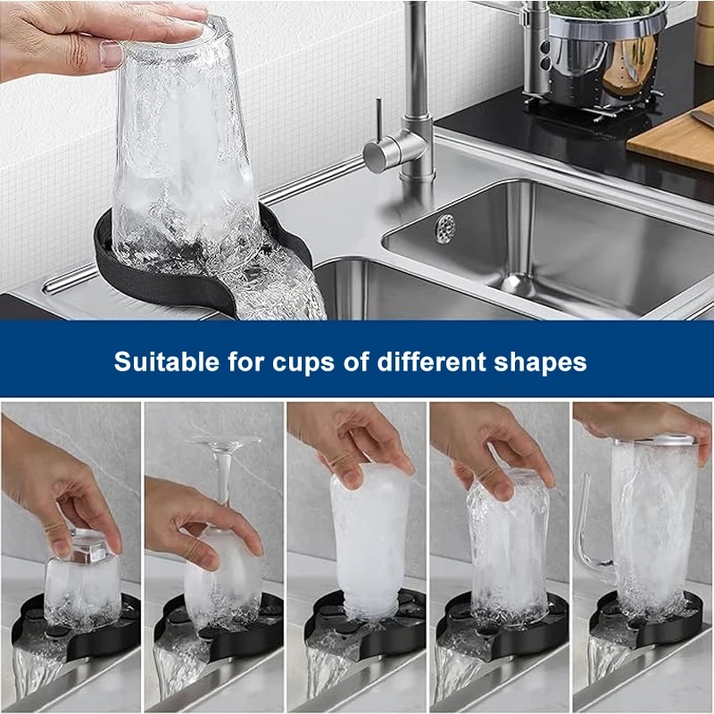 High Pressure Glass Rinser Cup Washer For Kitchen Sink 2