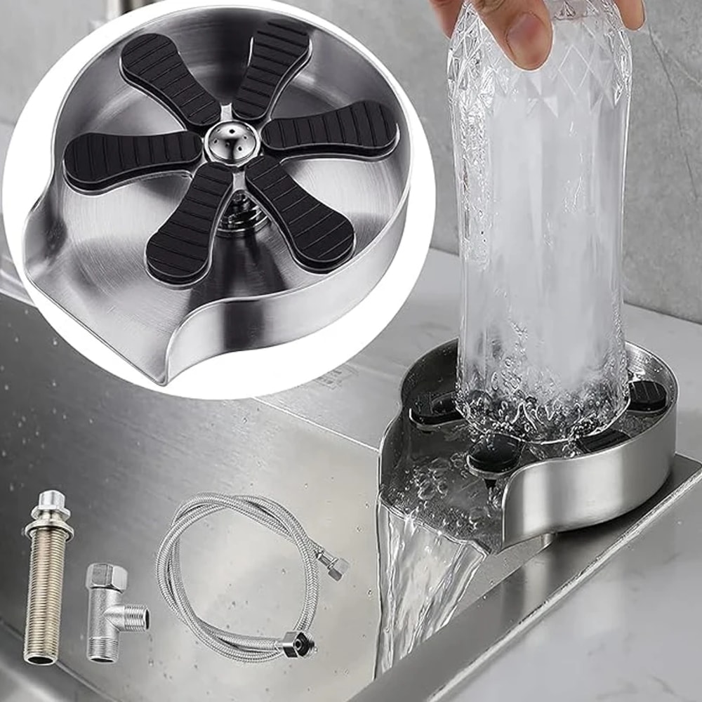 High Pressure Glass Rinser Cup Washer For Kitchen Sink 6