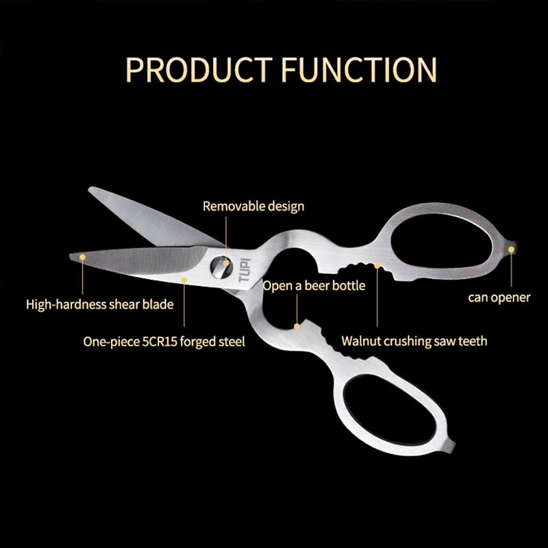 Heavy Duty Stainless Steel Kitchen Scissors Detachable Poultry Shears 2