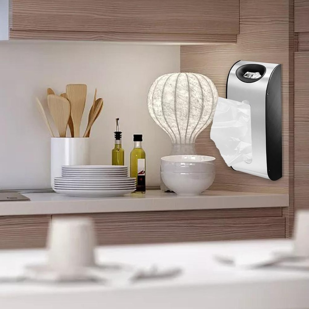 Stainless Steel Grocery Bag Dispenser for Kitchen Organization