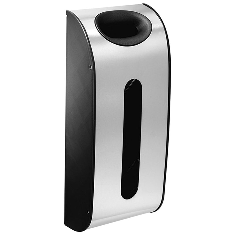 Stainless Steel Grocery Bag Dispenser for Kitchen Organization