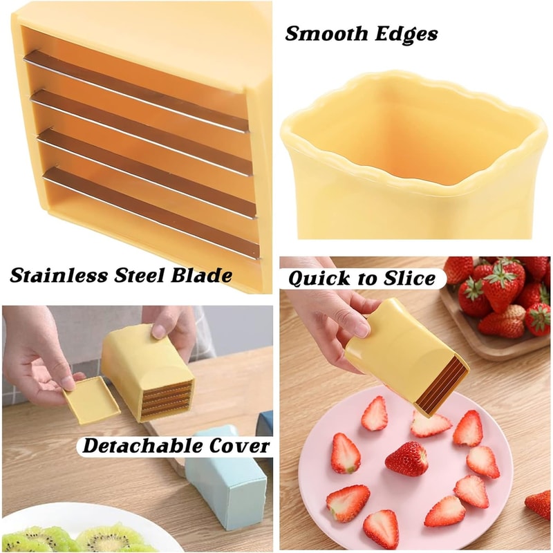 Quick Prep Fruit Slicer Cup For Eggs Bananas And Strawberries 3