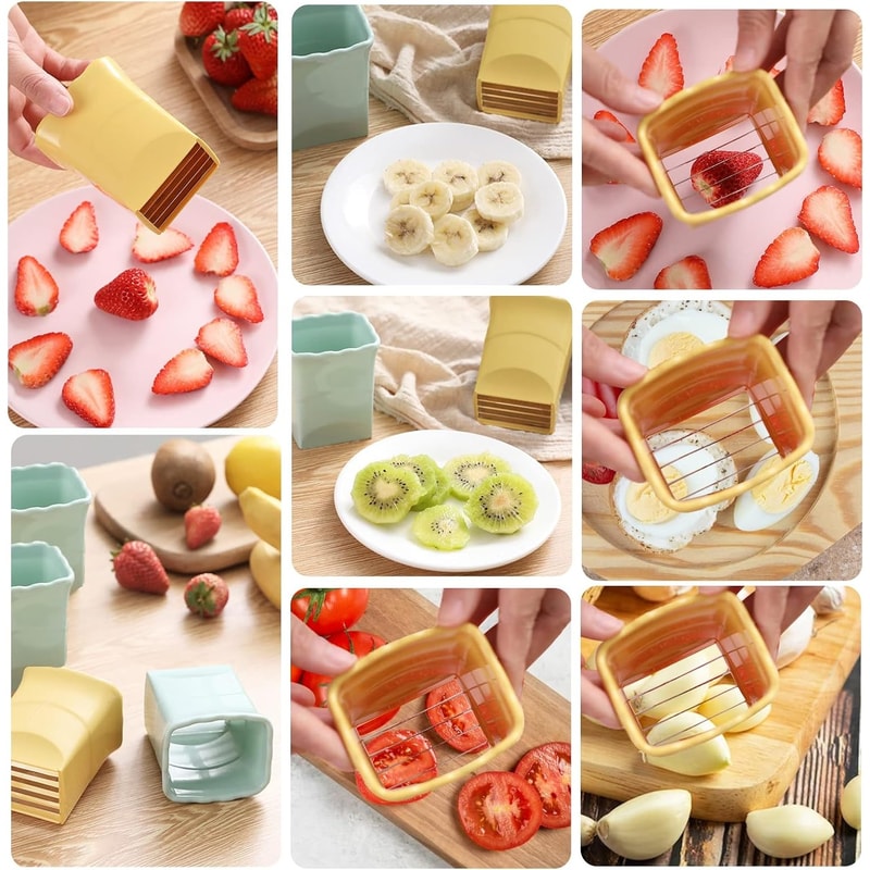 Quick Prep Fruit Slicer Cup For Eggs Bananas And Strawberries 5