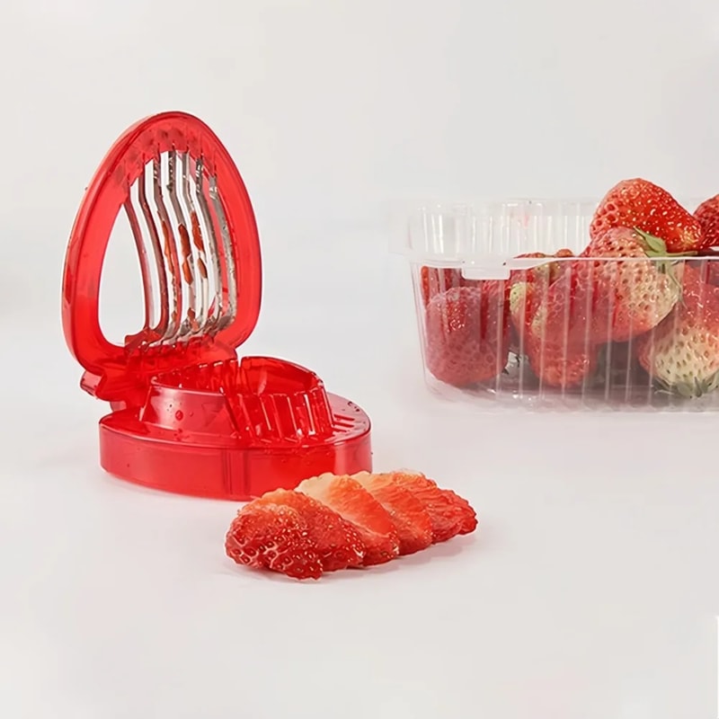 Strawberry Slicer Stainless Steel Fruit Cutter for Cakes and Desserts