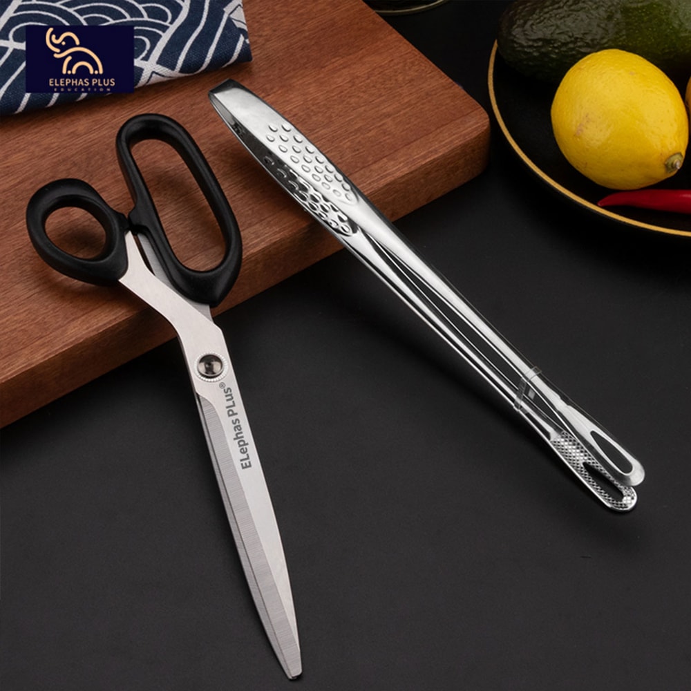 Korean BBQ Kitchen Shears Heavy Duty Stainless Steel Meat Scissors 4