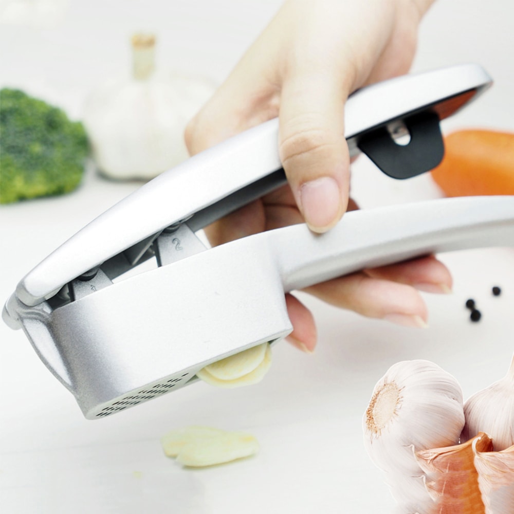 Garlic Press And Garlic Slicer Easy Clean Kitchen Tool 0