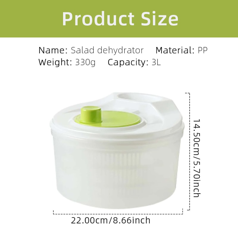 Manual Vegetable Dehydrator Salad Spinner Hand Crank Fruit Drain Basket For Quick Kitchen Drying 5