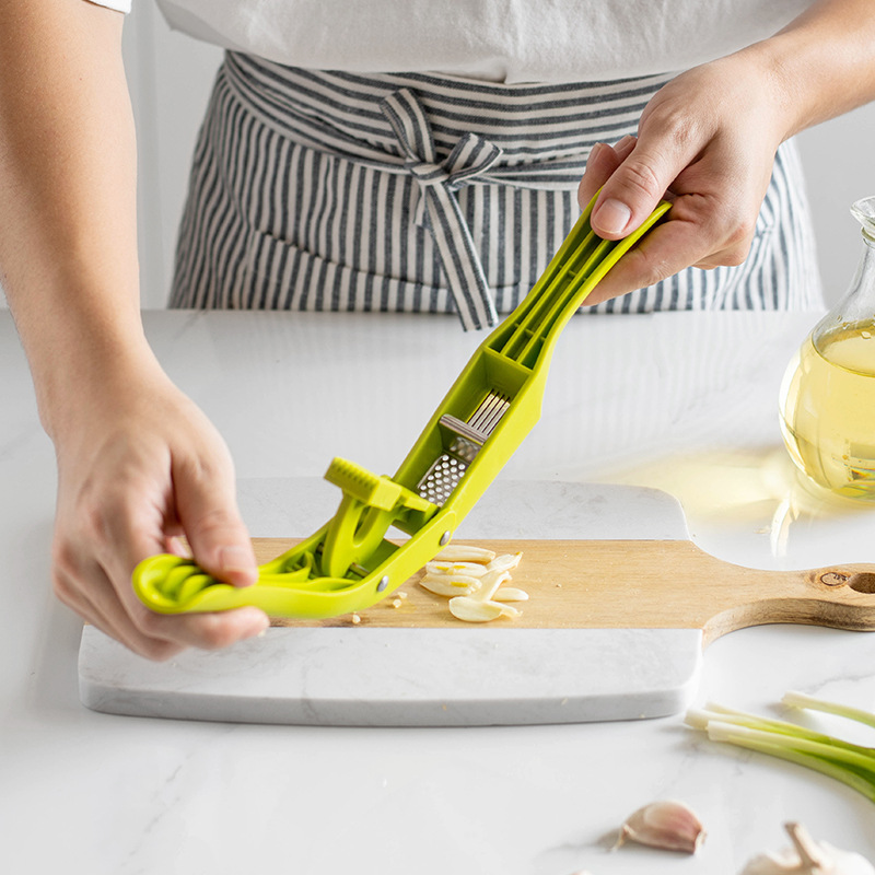 Garlic Press Slicer Manual Pull Chopper Kitchen Gadget 5