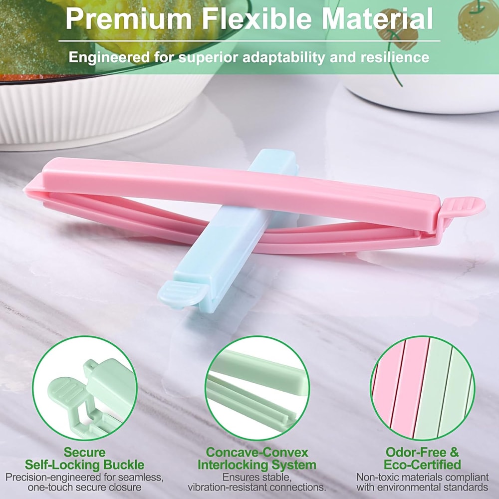 Reusable Airtight Food Bag Clips Chip And Cereal Sealers 2
