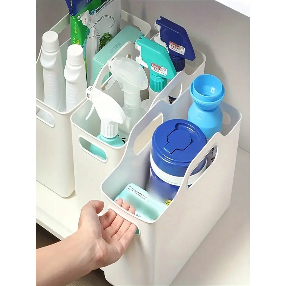 Under Sink Cleaning Supplies Organizer Basket For Home Storage 0