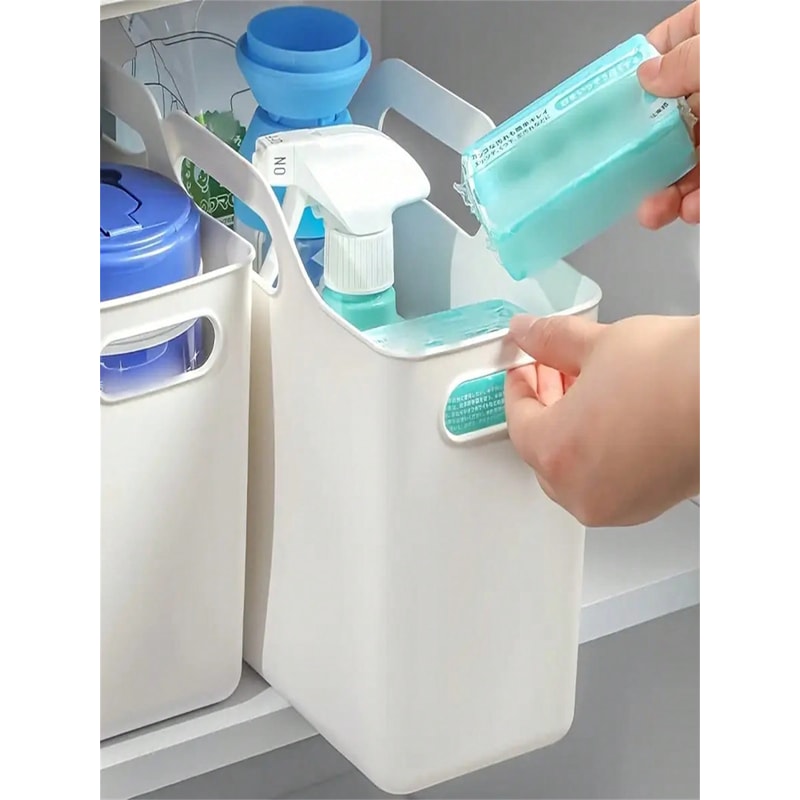 Under Sink Cleaning Supplies Organizer Basket For Home Storage 4