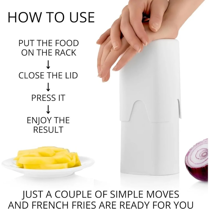 French Fry Cutter Tool Rapid Veggie Food Dicer For Easy Slicing 4