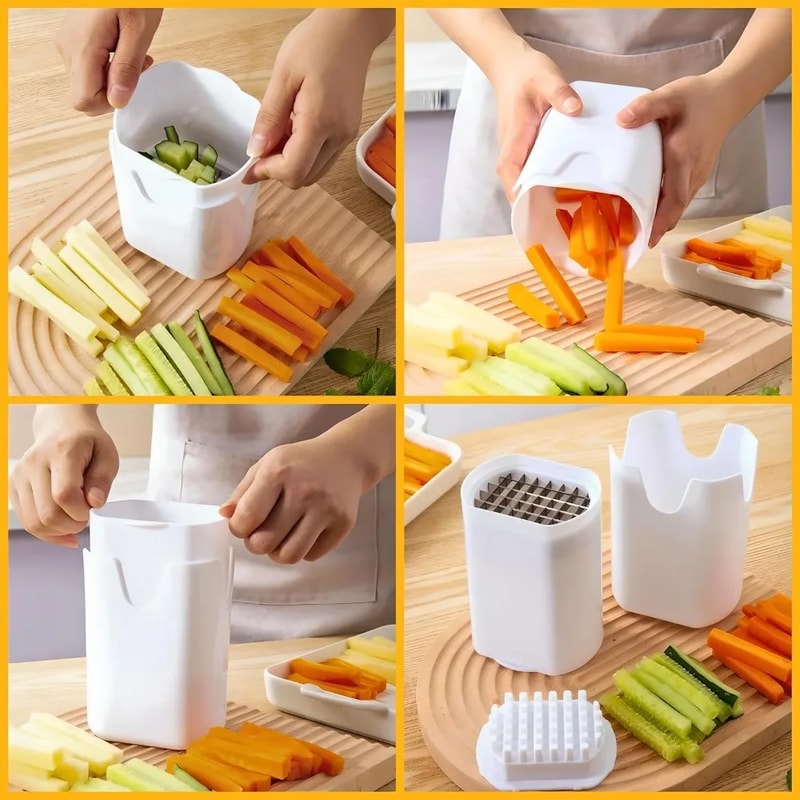 French Fry Cutter Tool Rapid Veggie Food Dicer For Easy Slicing 5