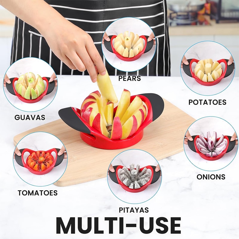 Apple Slicer & Corer Ultra Sharp Stainless Steel Cutter for Fruit, Mango, and Apple Divider
