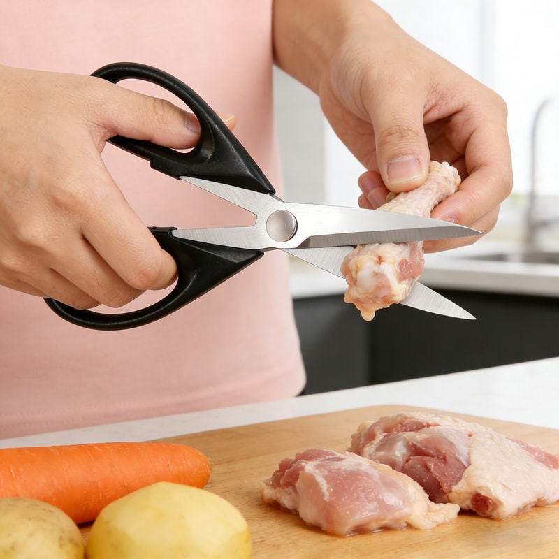Heavy Duty Kitchen Scissors for Chicken Bone Fish Meat Cutting