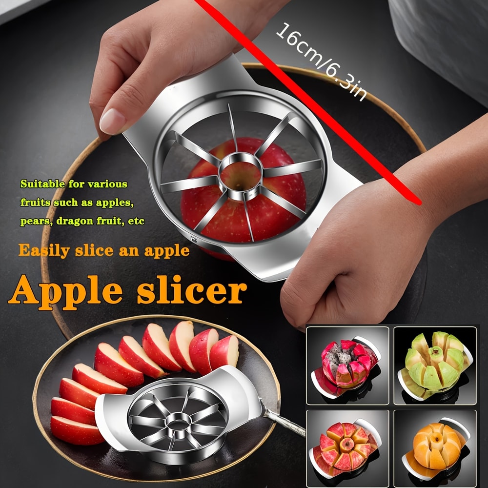 Stainless Steel Fruit Slicer And Peeler Set Easy Apple Cutter And Citrus Prep Tool 3