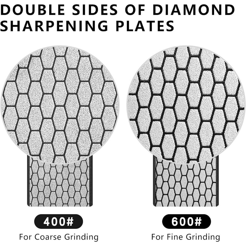 Portable Knife Sharpener Diamond Stone Grit Foldable Double Sided Tool
