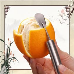 stainless steel orange peeler tool with ergonomic handle easy citrus peeling cutter