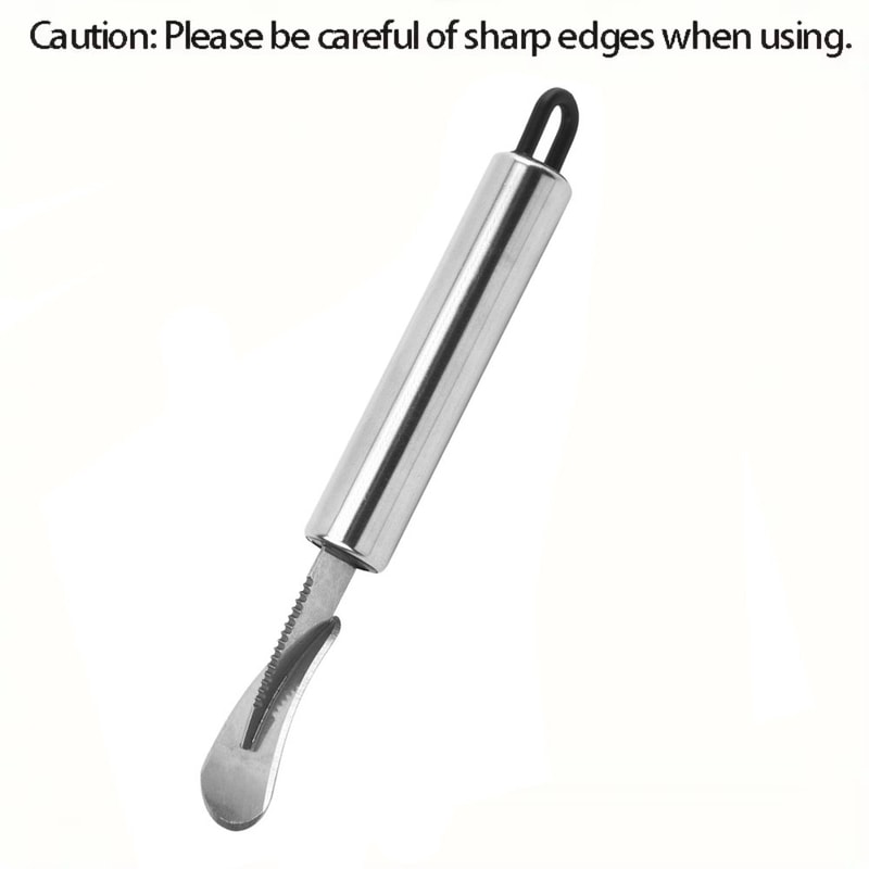 Stainless Steel Orange Peeler Tool with Ergonomic Handle Easy Citrus Peeling Cutter