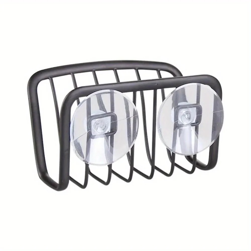 Suction Cup Sponge Holder Stainless Steel Sink Organizer Kitchen Caddy Rack 7