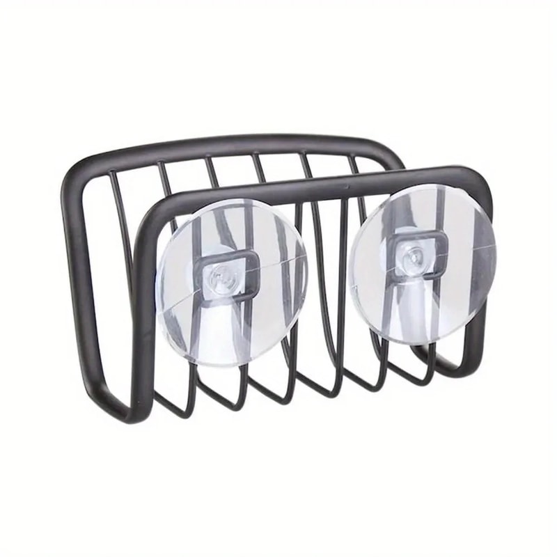 Suction Cup Sponge Holder Stainless Steel Sink Organizer Kitchen Caddy Rack 7