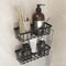 Self Draining Kitchen Sink Sponge Holder & Rag Organizer Rack Large Capacity Countertop Storage Caddy
