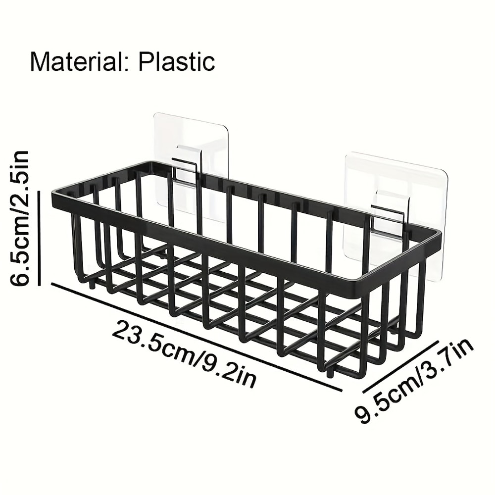 Self Draining Kitchen Sink Sponge Holder & Rag Organizer Rack Large Capacity Countertop Storage Caddy